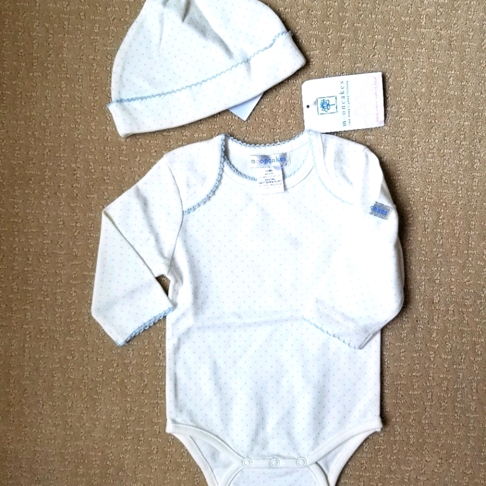 Nwt Moon Cakes Onepiece and Matching Beanie 0-6 m